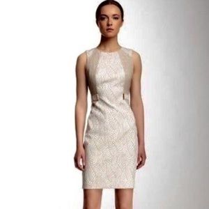 Calvin Klein Sheath Jacquard Career Sheath Dress